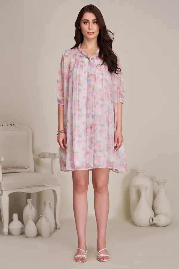 Colourful_floral_printed_short_dresses_for_women_|_One_piece_loose_fit_dress_for_women