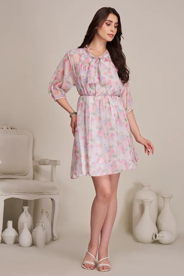 Colourful_floral_printed_short_dresses_for_women_|_One_piece_loose_fit_dress_for_women