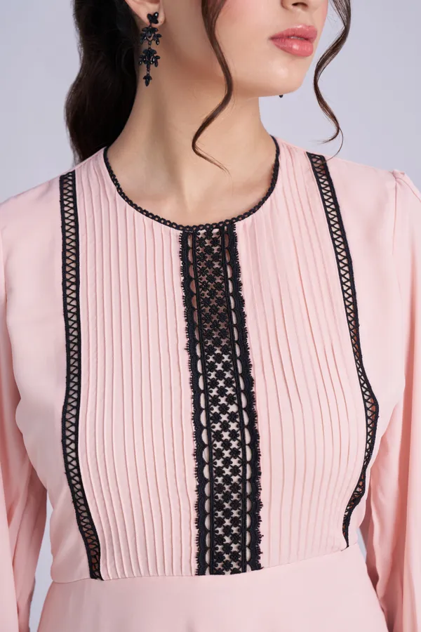 Peach_lace_gown_|_Umbrella_smart_casual_dress