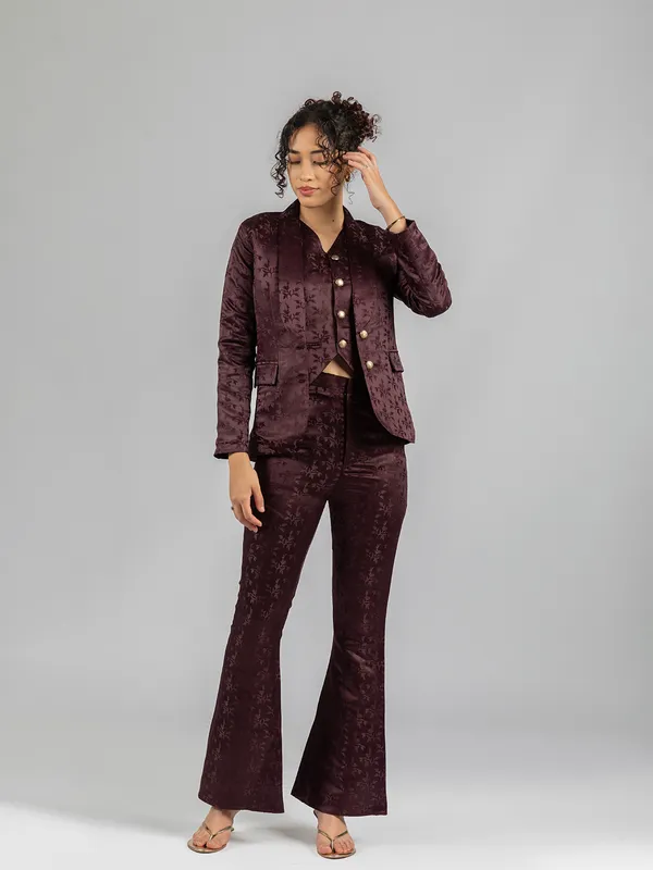Maroon_brocade_flared_pants_for_women_|_Stylish_flared_bottom_formal_pants