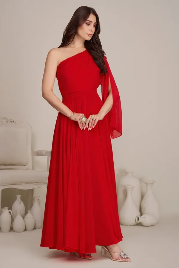 RED_GEORGETTE_ONE-SHOULDER_MAXI_DRESS