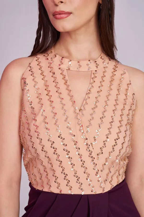 Elegant_Cocktail_Sequin_Draped_Gown_|_Party_wear_western_dresses_for_women
