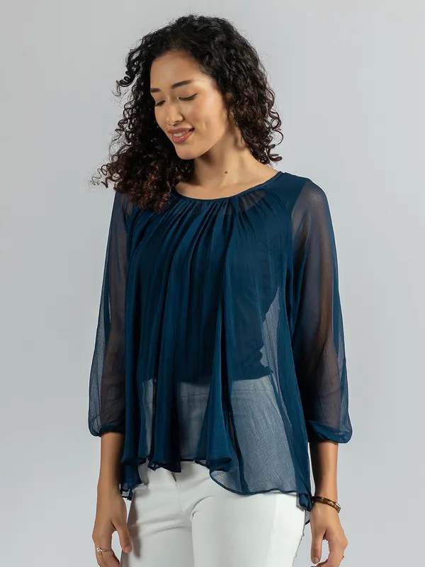 Blue_Printed_semi_transparent_top_with_inner_|_Stylish_Flared_Top_for_Women