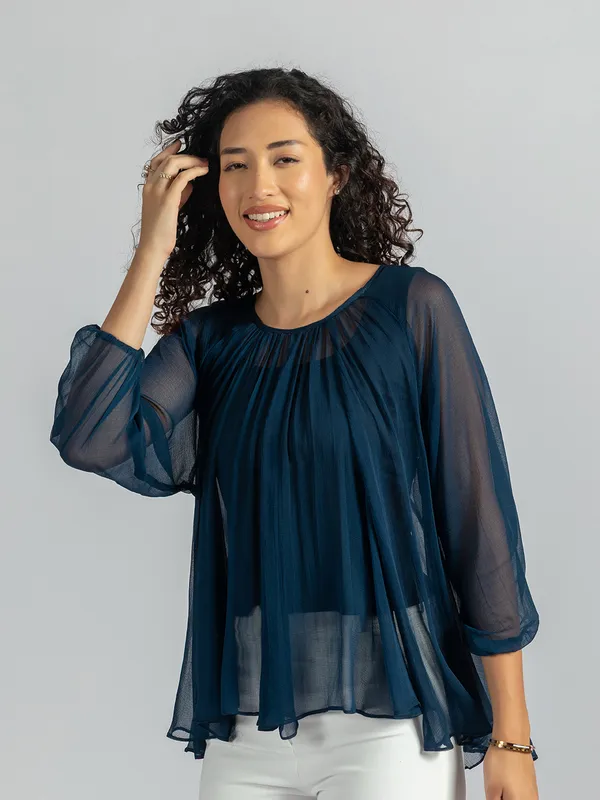 Blue_Printed_semi_transparent_top_with_inner_|_Stylish_Flared_Top_for_Women