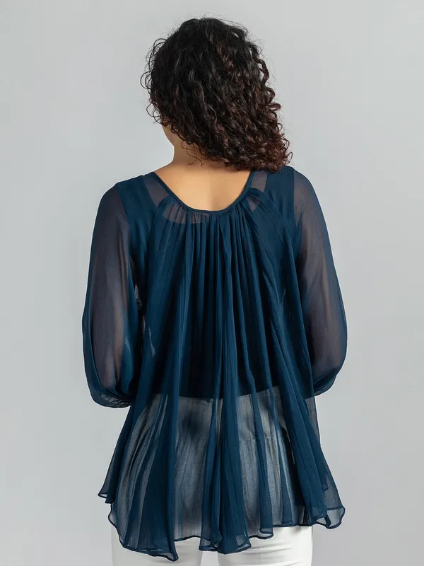Blue_Printed_semi_transparent_top_with_inner_|_Stylish_Flared_Top_for_Women