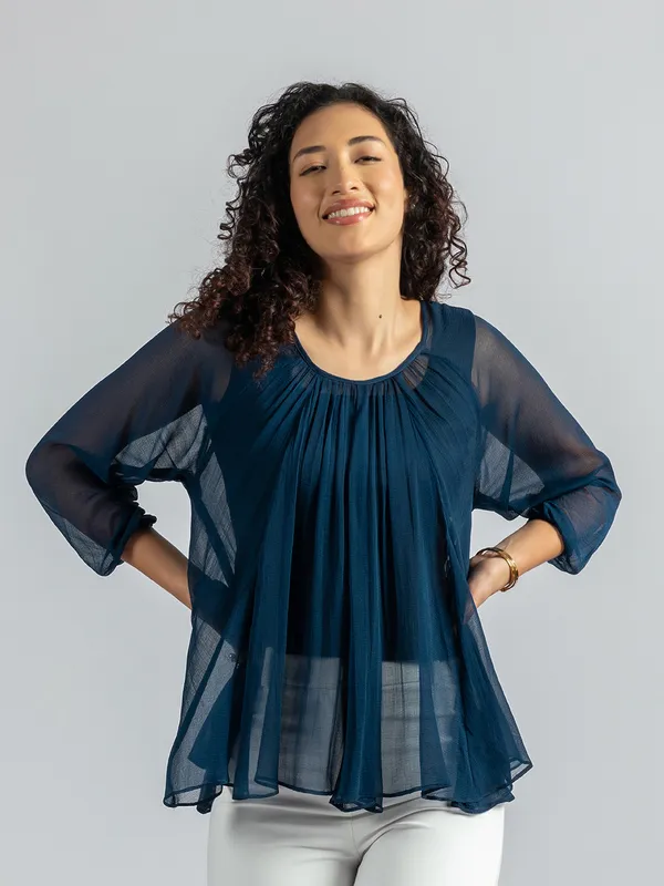 Blue_Printed_semi_transparent_top_with_inner_|_Stylish_Flared_Top_for_Women