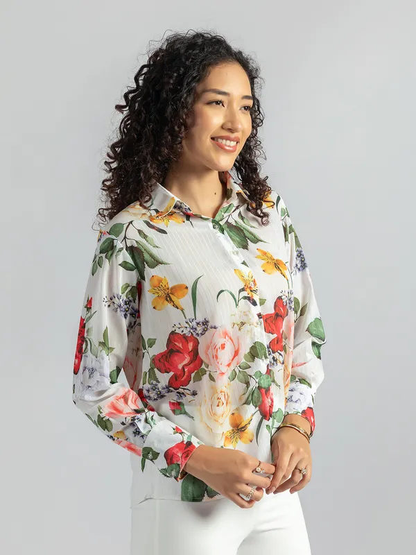 White_Floral_Casual_Shirt_for_Women_|_Designer_Shirts_for_women_-_Floral_Print