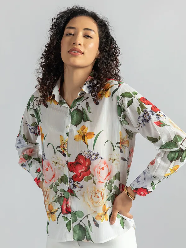 White_Floral_Casual_Shirt_for_Women_|_Designer_Shirts_for_women_-_Floral_Print