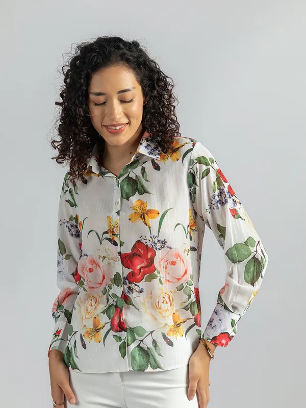 White_Floral_Casual_Shirt_for_Women_|_Designer_Shirts_for_women_-_Floral_Print