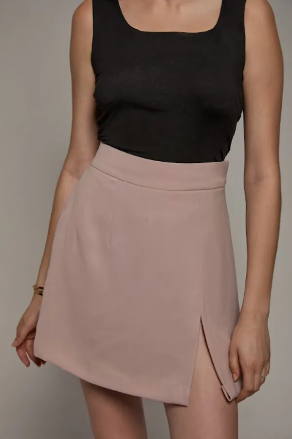 Pink_Polyester_Dual_Diva_Skirt_For_Women