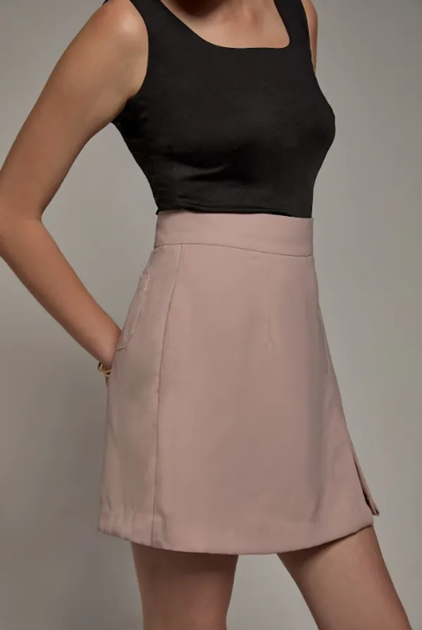 Pink_Polyester_Dual_Diva_Skirt_For_Women