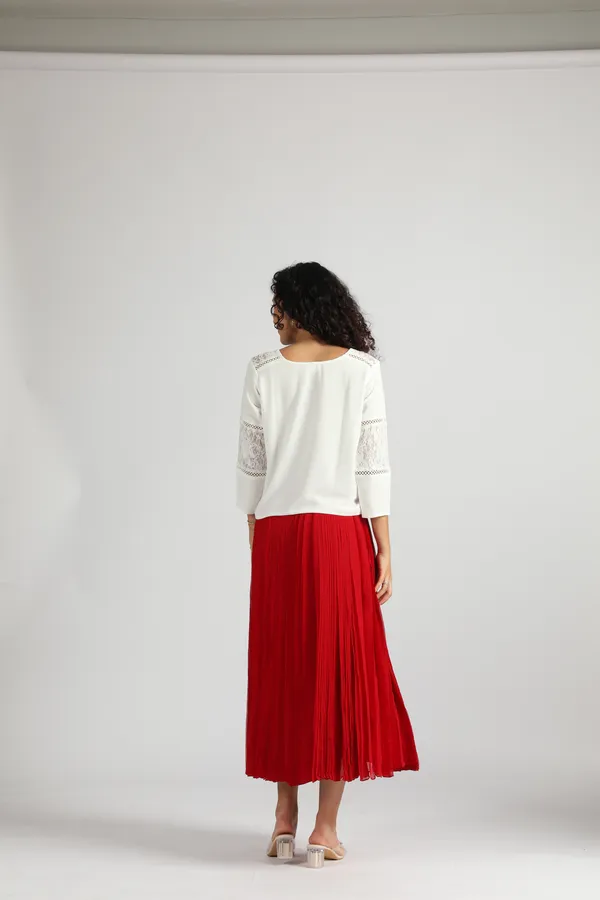 Women's_white_Lace_Sleeve_Top_|_Round_Neck_casual_White_Top