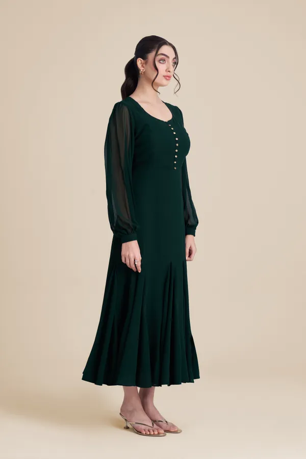 Dark_Green_one_piece_Dress_|_Indo_western__Dress
