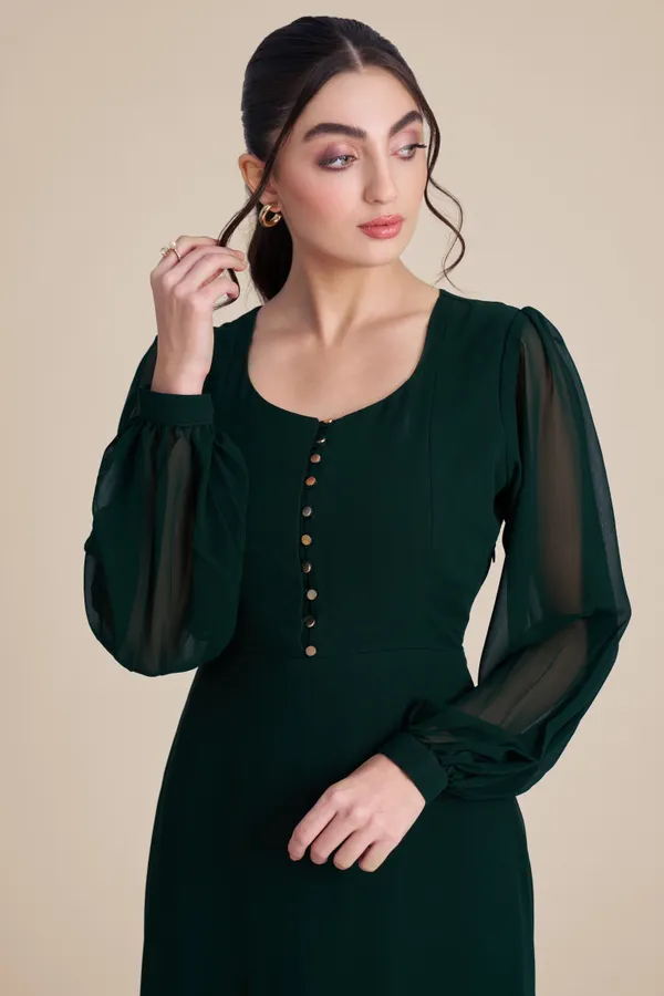 Dark_Green_one_piece_Dress_|_Indo_western__Dress