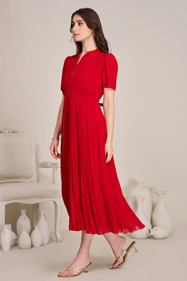 Long_frocks_for_women_|_Red_Indo-Western_Dress