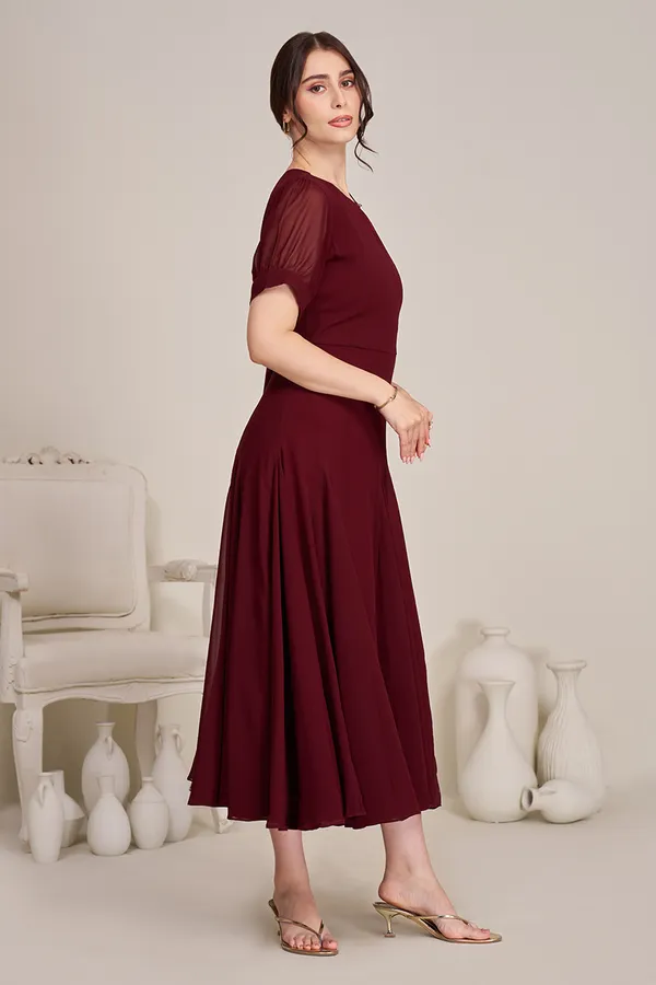 Maroon_Fit_&_Flare_Midi_Dress_for_women_|_Semi-_formal_dress_for_women