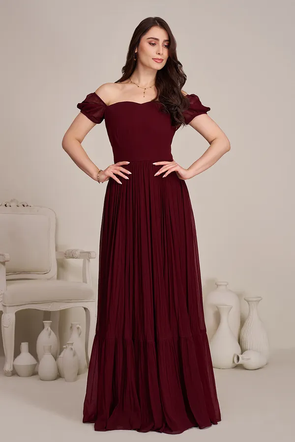 Maroon_Women_Gowns_|_Floor_Length_birthday_Dress_for_women