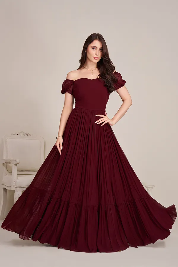 Maroon_Women_Gowns_|_Floor_Length_birthday_Dress_for_women