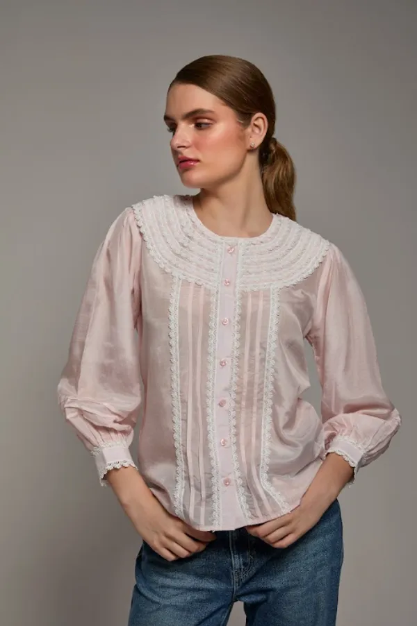 Pink_Cotton_Silk_Charm_Lace_Top_For_Women