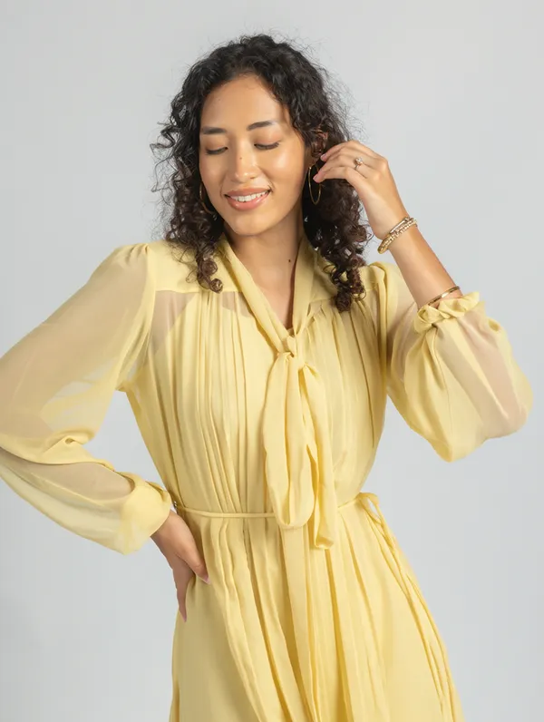 Pastel_Yellow_Georgette_loose_fit_Dress_|_Yellow_fit_and_Flare_Dress