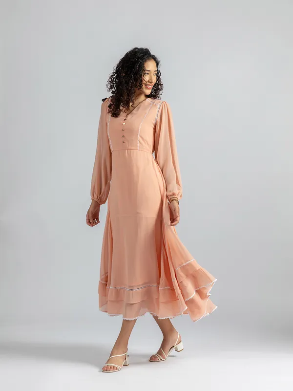 Light_pink_lace_Midi_Dress_|_Full_sleeve_maxi_Dress