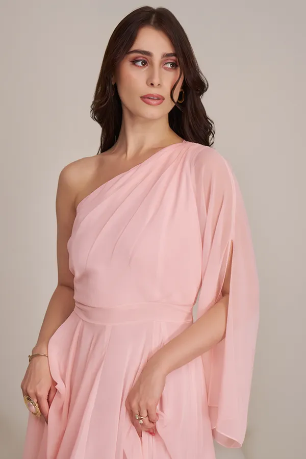 Pink_One-Shoulder_Maxi_Dress_for_women_|_Flared_long_ladies_dresses