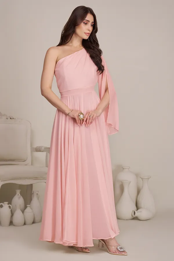 Pink_One-Shoulder_Maxi_Dress_for_women_|_Flared_long_ladies_dresses