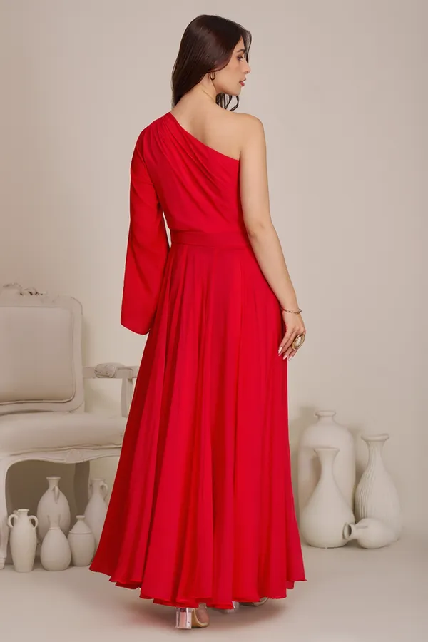 Red_One-Shoulder_Maxi_Dress_for_women_|_Flared_long_ladies_dresses