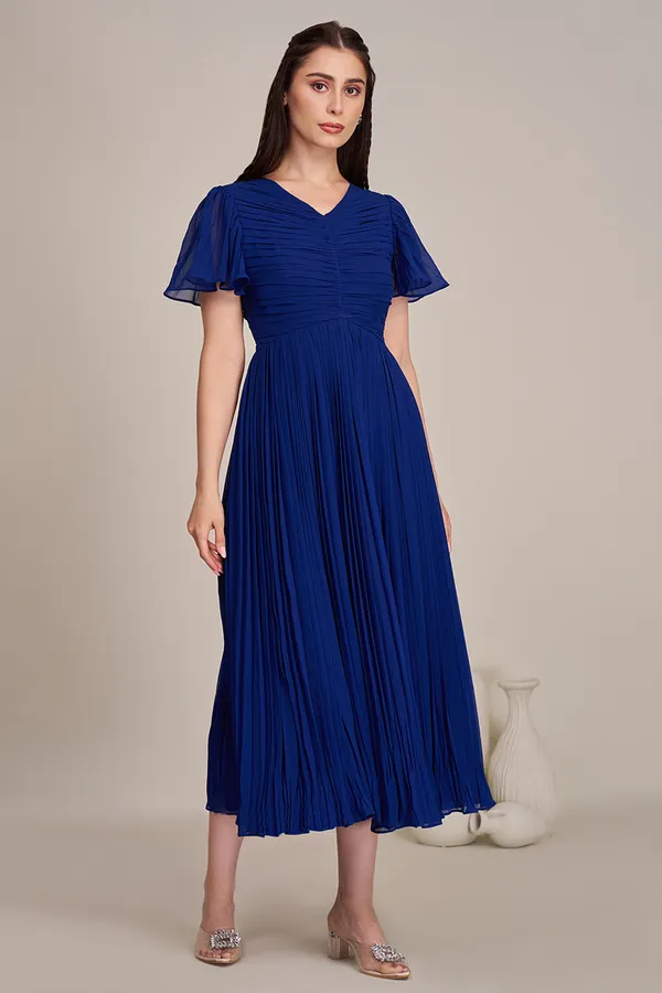 Royal_Blue_Pleated_Midi_Dresses_for_women_|_Long_dress_for_women