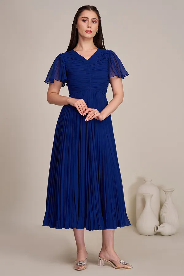 Royal_Blue_Pleated_Midi_Dresses_for_women_|_Long_dress_for_women