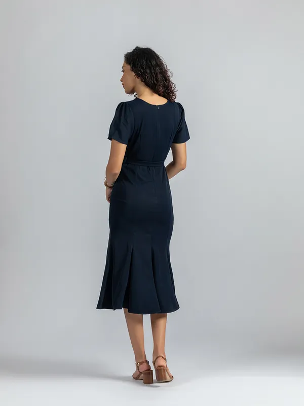 Navy_Blue_Fishtail_Midi_Dress_|_Elegant_Belted_formal_Dress