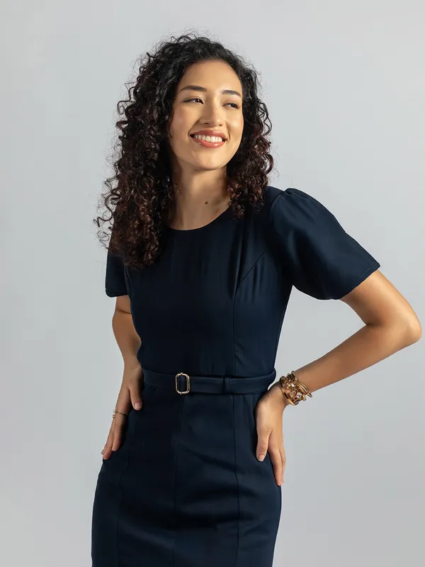 Navy_Blue_Fishtail_Midi_Dress_|_Elegant_Belted_formal_Dress