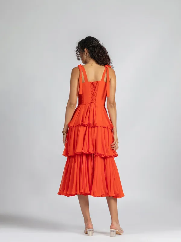 Strappy_Orange_Ruffle_Dress_|_Orange_corset_Tiered_Midi_Dress