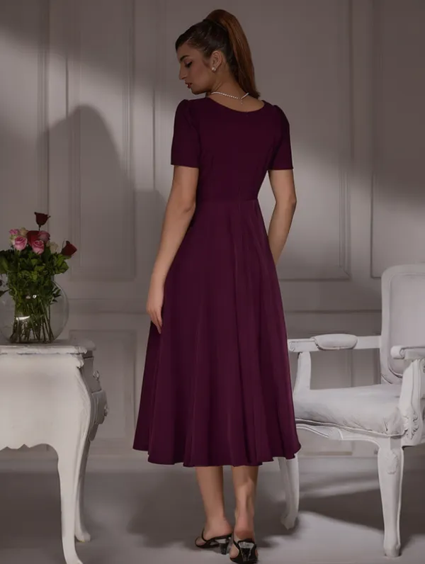 Vintage_Wine_Midi_Dress_|_Luxurious_one_piece_dress
