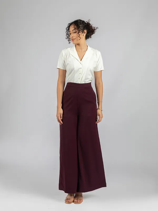 Wine_Wide-Leg_Palazzo_Pants_|_Women's_Flared_Palazzo_trousers
