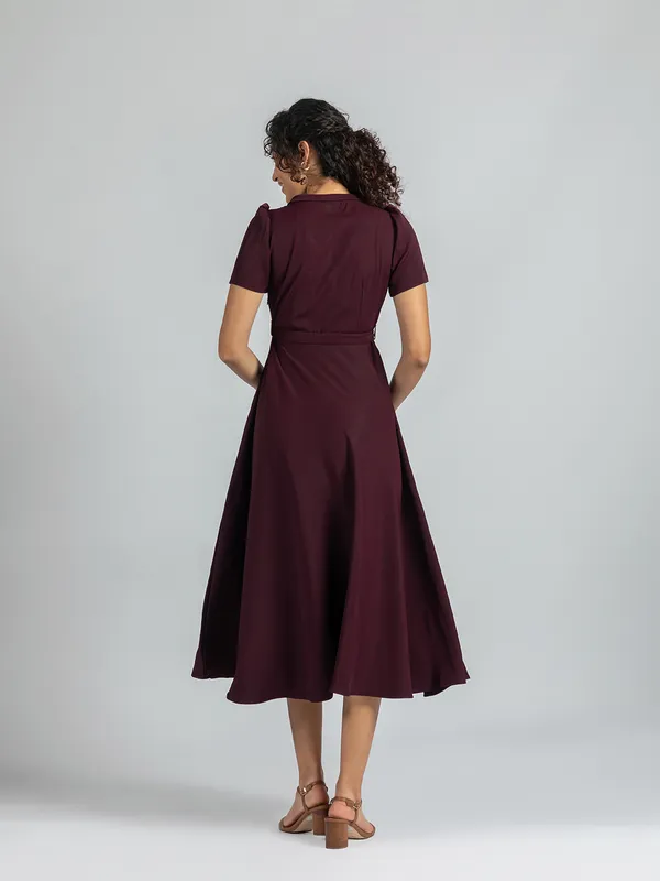 Maroon_Wrap_Midi_Dress_|_Elegant_Belted_Maroon_Dress