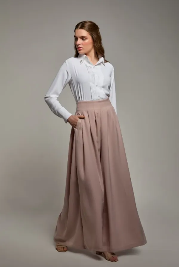 White_Midnight_Bloom_Shirt_For_Women