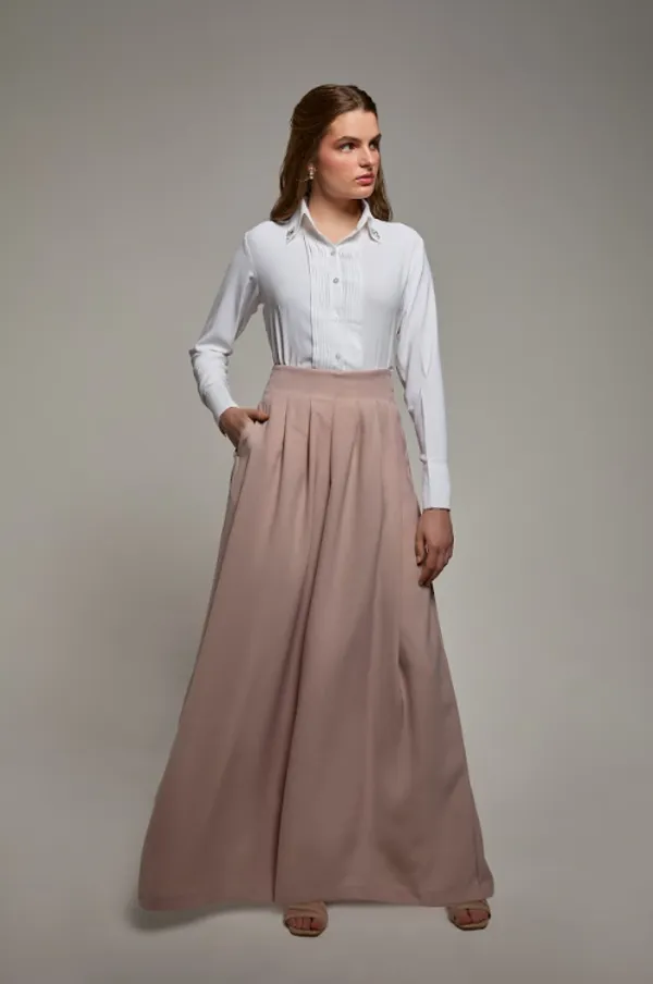 White_Midnight_Bloom_Shirt_For_Women