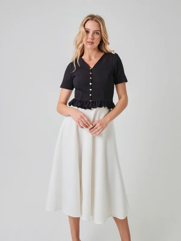 Black_elegant_V-neck_peplum_top