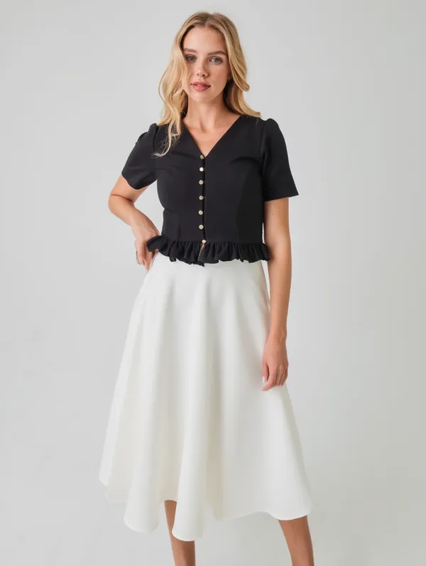 Black_elegant_V-neck_peplum_top