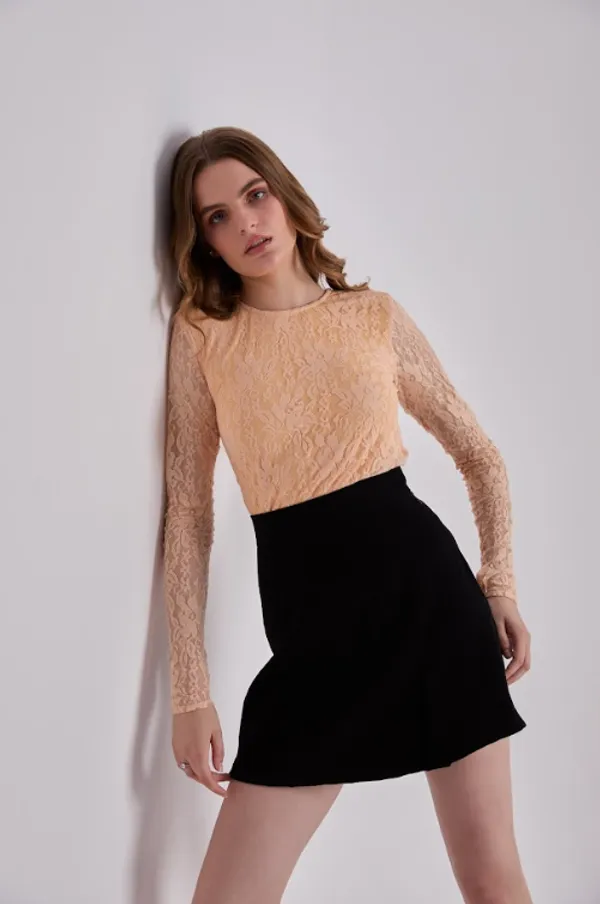 Black_Polyester_Mood_Swing_Skirt_For_Women