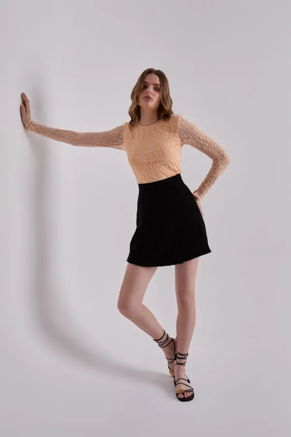 Black_Polyester_Mood_Swing_Skirt_For_Women