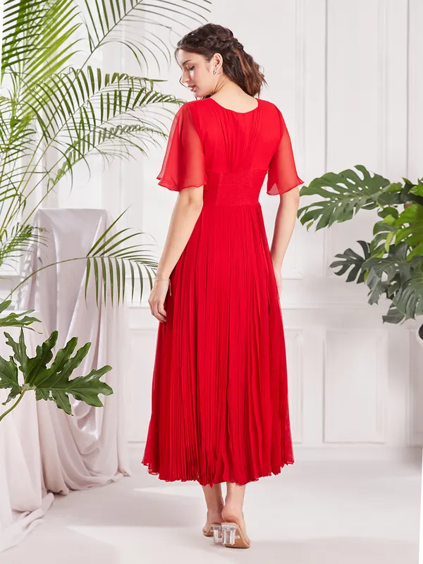 Red_hand_Pleated_Midi_Dress_for_Women_|_Designer_indo-_western_Dress