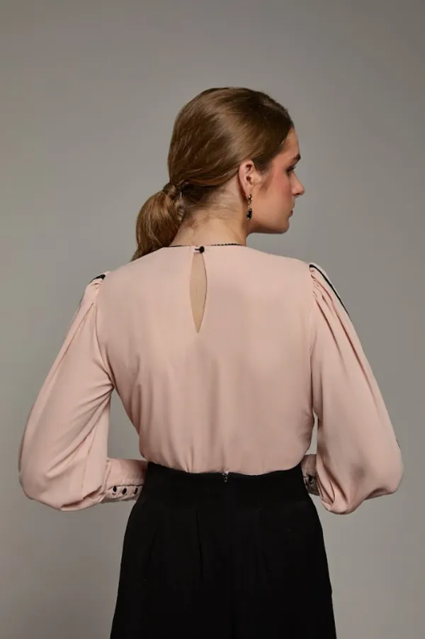 Peach_Polyester_Ember_Lace_Top_For_Women