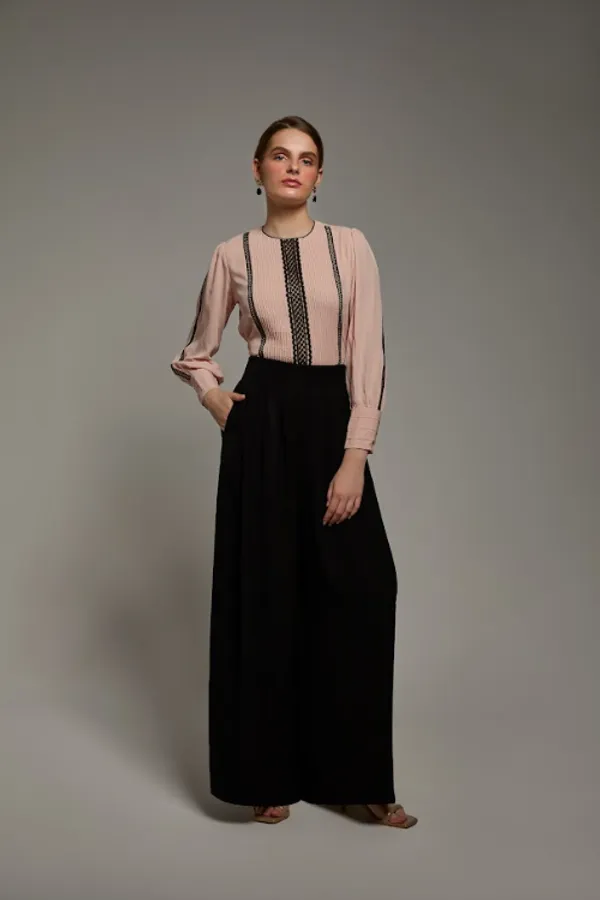 Peach_Polyester_Ember_Lace_Top_For_Women