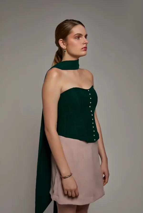 Green_Strapless_Corset_top_|_Green_bustier_Tube_top
