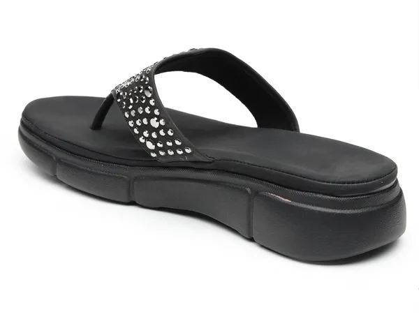 Black_Artificial_Leather_Casual_Wedges_For_Women