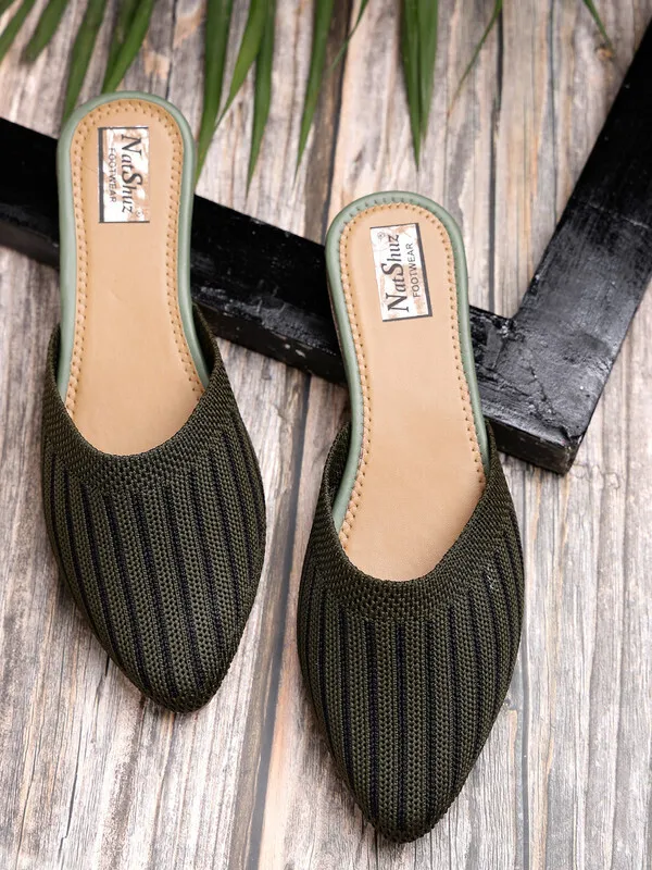 Olive_Mesh_Casual_Wedges_For_Women