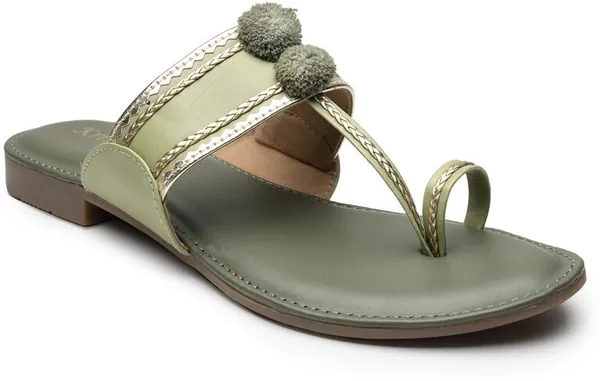 Green_Solid_Slip-On_Artificial_Leather_Casual_Wedges_For_Women