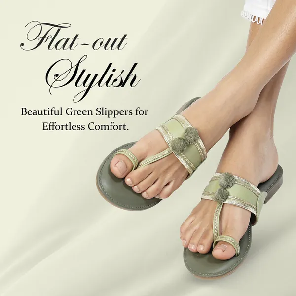 Green_Solid_Slip-On_Artificial_Leather_Casual_Wedges_For_Women